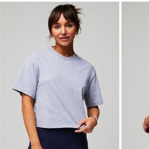 Fabletics 100% Cotton Boxy Tee Women’s S (Gray)